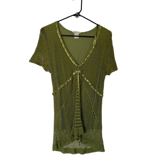 Women's Uniform John Paul Richard Top Green Size XL - Picture 1 of 4